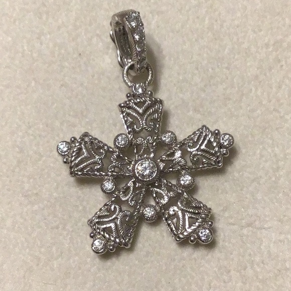 JUDITH RIPKA DIAMONIQUE SNOWFLAKE ENHANCER/PENDANT